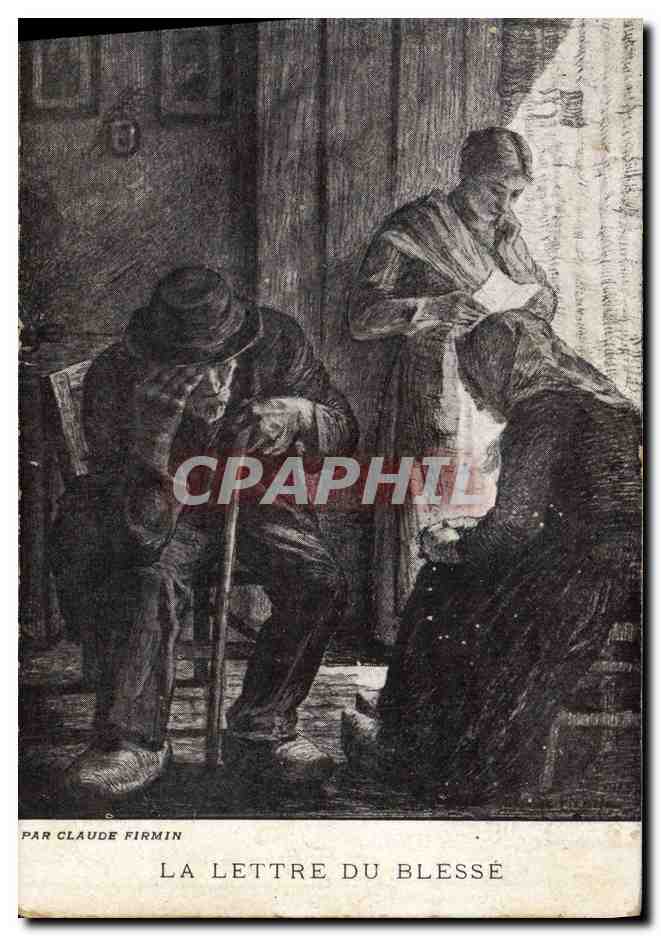 CPA Militaria La lettre du blesse Claude Firmin 