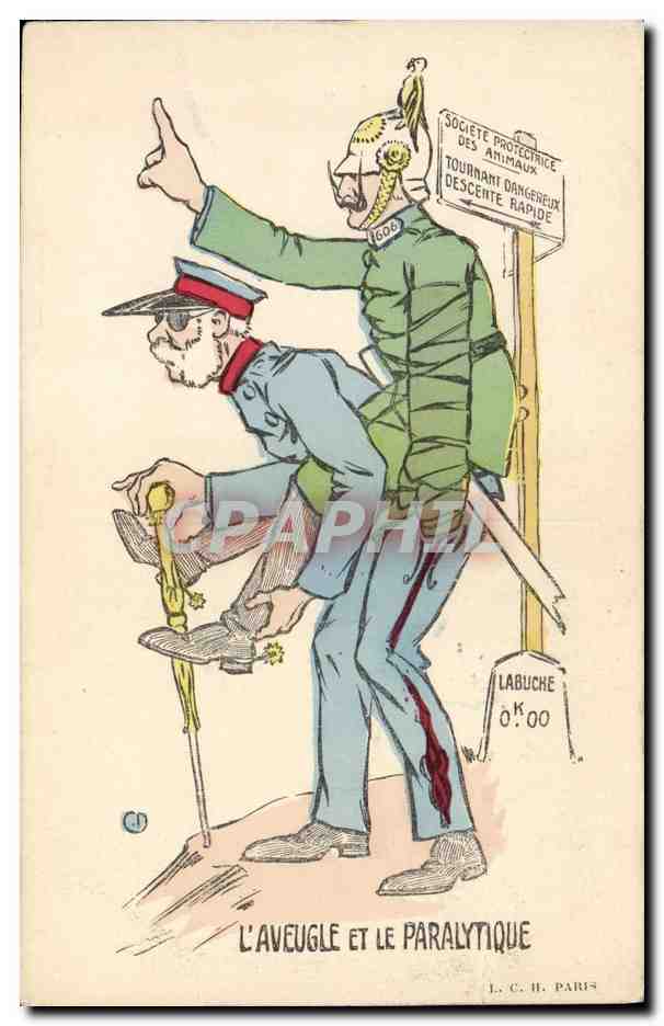CPA Militaria L'aveugle et le paralytique 