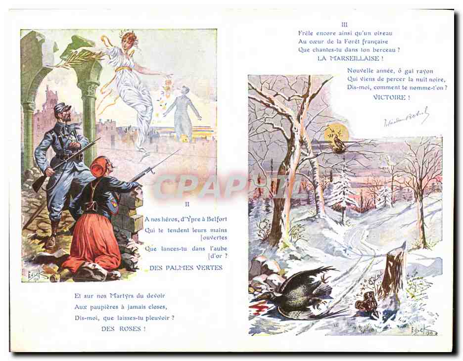 CPA Militaria 1916 ? Theodore Botrel  — Verso