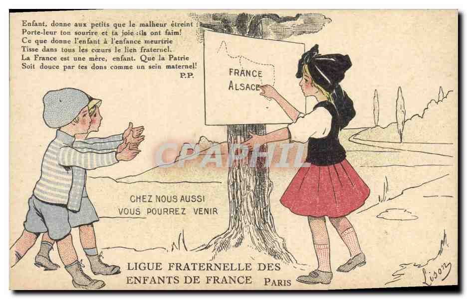 CPA Militaria Ligue fraternelle des Enfants de France Paris Alsace 