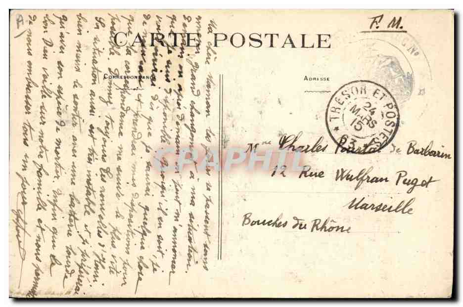 CPA Militaria Le grand couronne de Nancy  — Verso