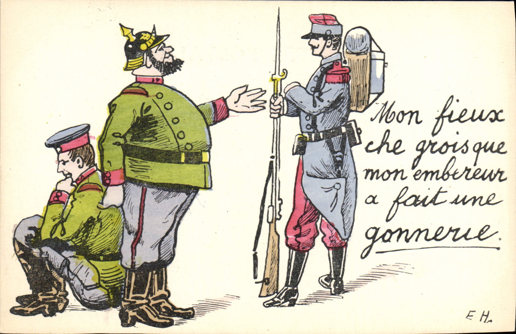 CPA Militaria Mon fieux 