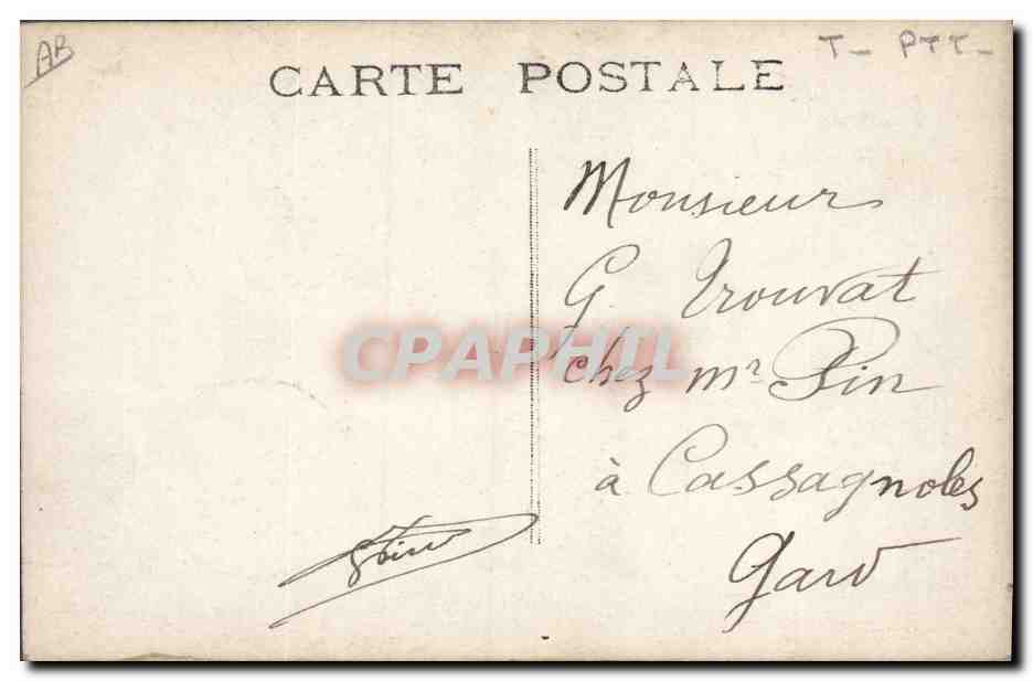 CPA Le choeur des PTT Clemenceau  — Verso