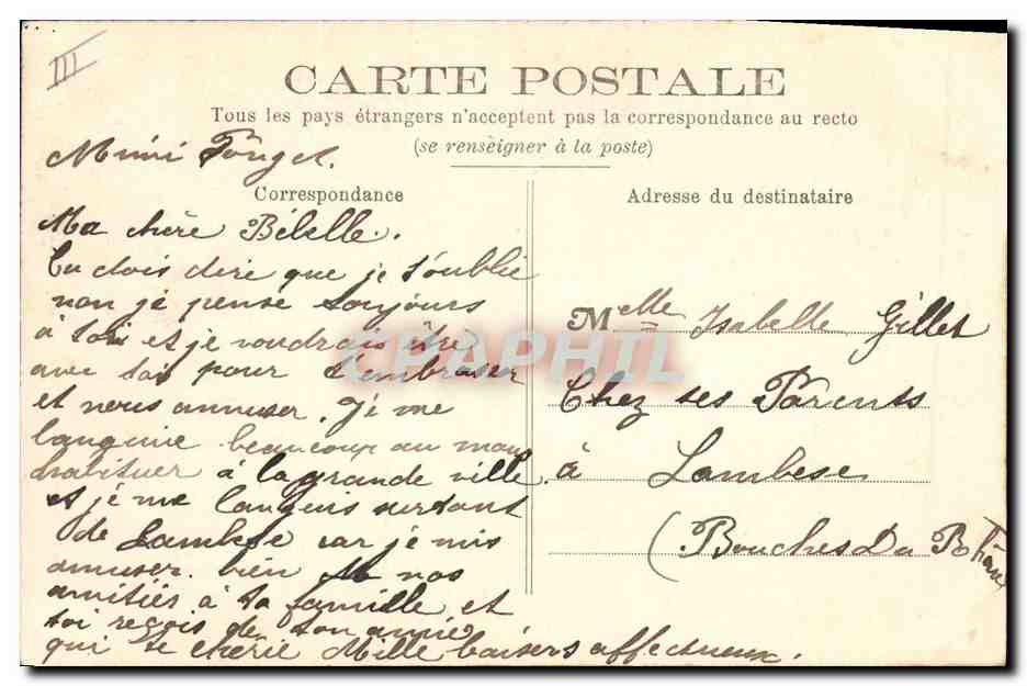 CPA Folklore La Sarthoise Retour des champs  — Verso