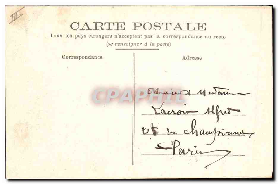 CPA Folklore La Sarthoise Costume de travail  — Verso
