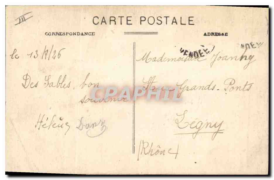 CPA Folklore Les Sables d'Olonne Point de direction ? le bal  — Verso