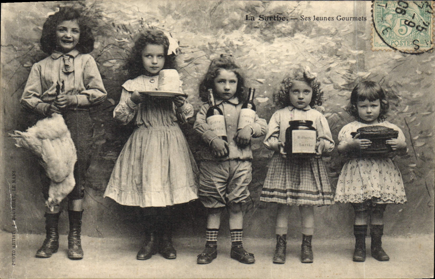 La Sarthe — Ses Jeunes Gourmets — Photo Artiste J. Baudouin, Le Mans
