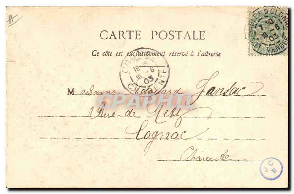 CPA Folklore Les Sables d'Olonne Le Pays des prix de beaute  — Verso