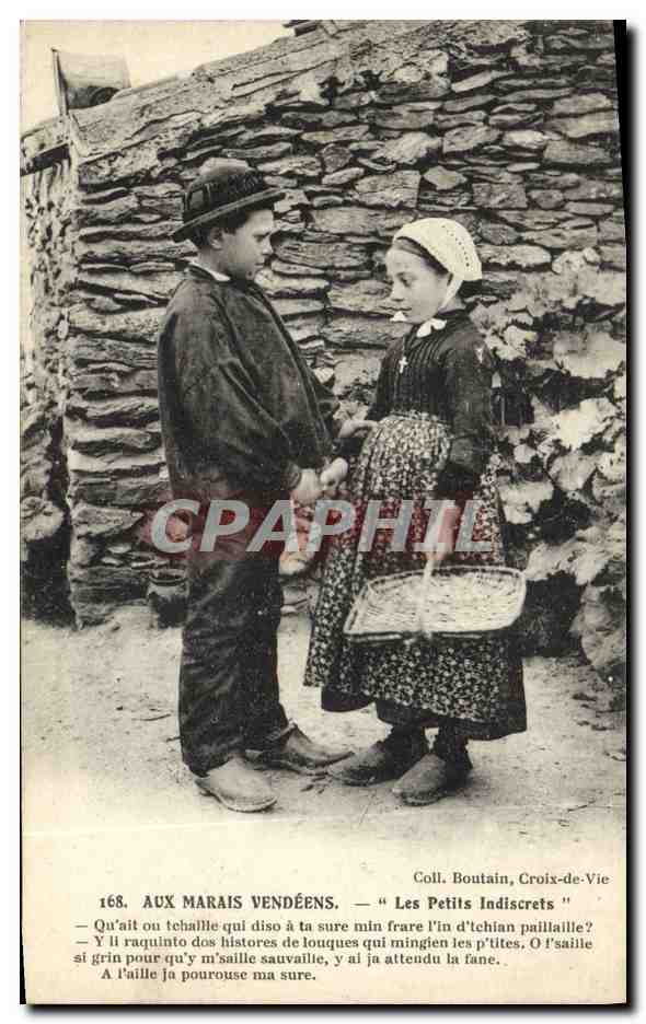 CPA Folklore Aux Marais Vendeens Les petits indiscrets 