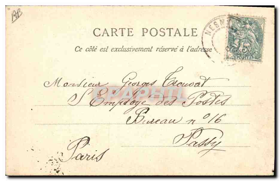 CPA Folklore Mareuil sur le Lay Etude de coiffes  — Verso