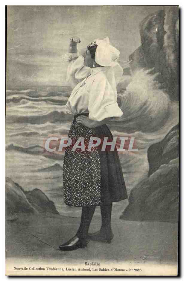 CPA Folklore Sablaise 