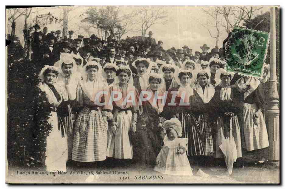 CPA Folklore Sablaises 