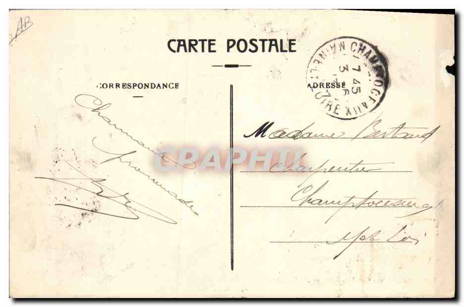 CPA Folklore Sablaises  — Verso