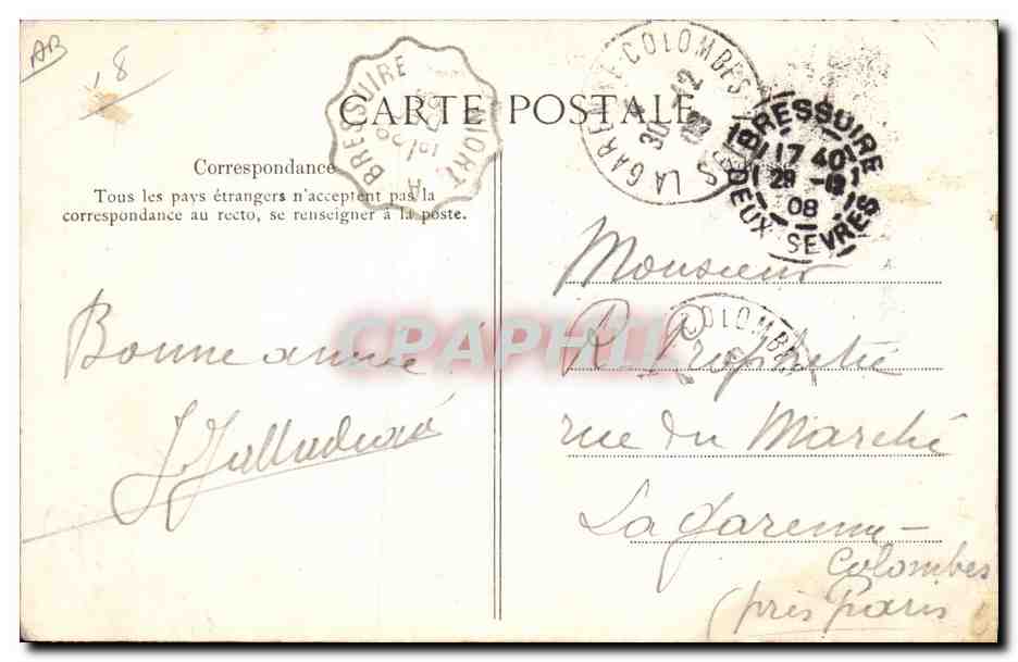 CPA Folklore Soullans Vendee Jeunes Maraichins  — Verso