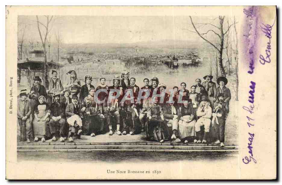 CPA Folklore Une noce Bressane en 1830 