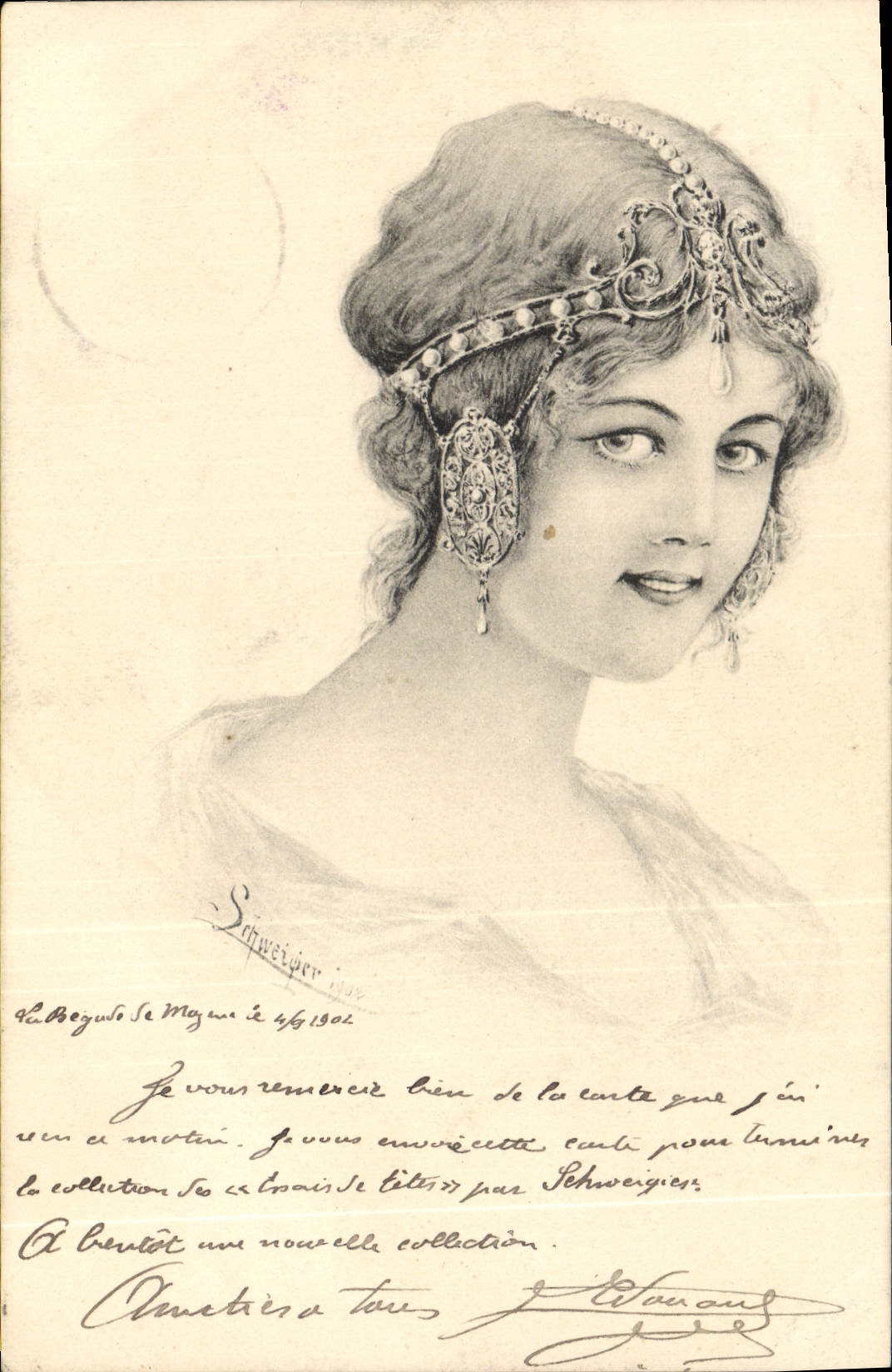 CPA Fantaisie Illustrateur Femme 