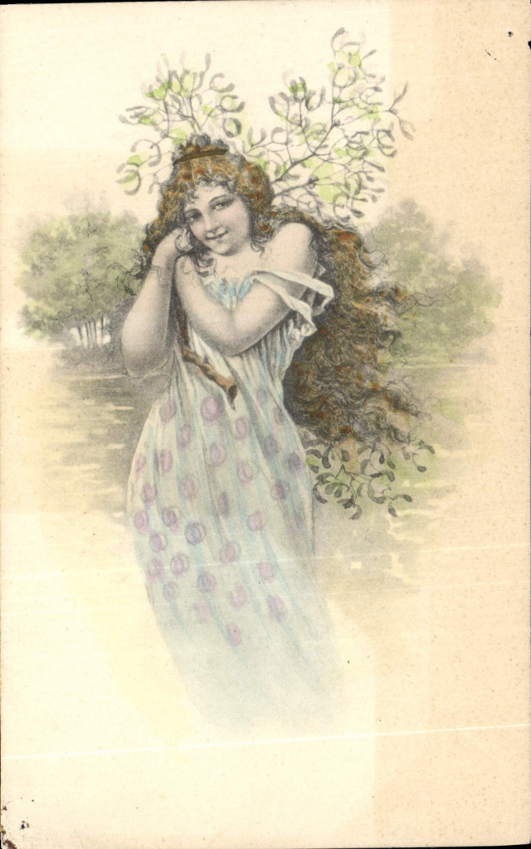 CPA Fantaisie Illustrateur Femme 