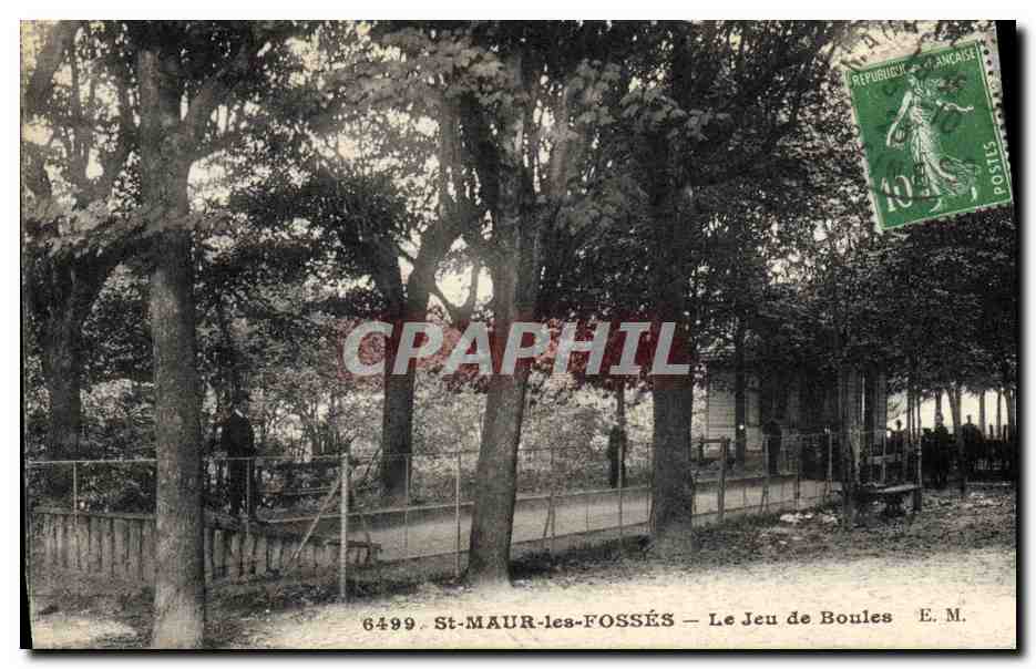 CPA Petanque St Maur les Fosses Le jeu de boules 