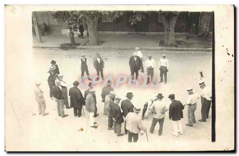 CARTE PHOTO Petanque Jeu de boules 