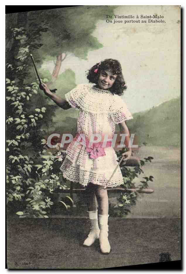 CPA Diabolo Enfant De Vintimille a Saint Malo on joue au Diabolo 