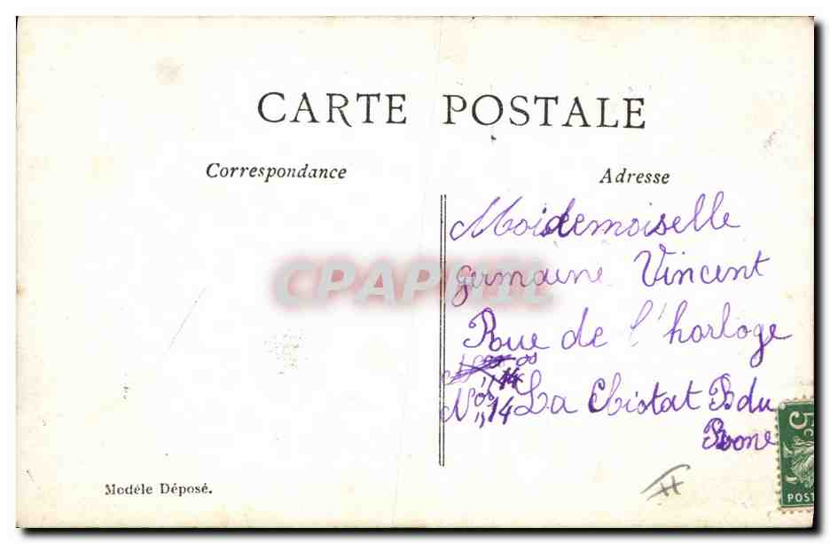 CPA Diabolo Femme Enfant  — Verso