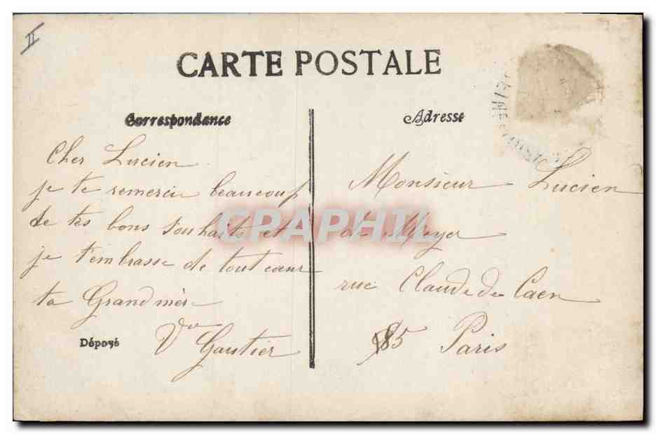 CPA Diabolo Enfant  — Rückseite