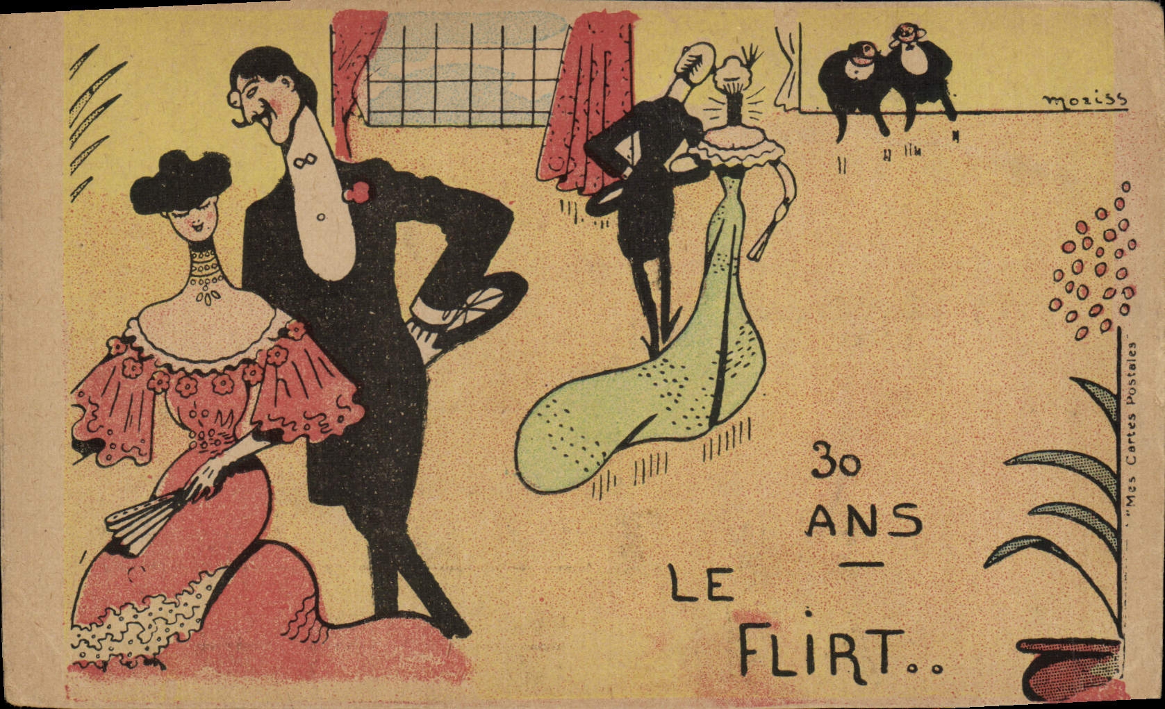 CPA Fantaisie Illustrateur 30 ans le flirt Moriss 