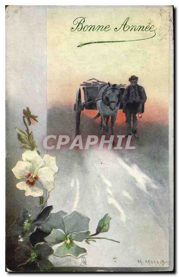 CPA Fantaisie Illustrateur Moriss Bonne annee 