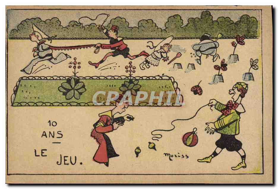 CPA Fantaisie Illustrateur 10 ans le jeu Enfants Moriss 