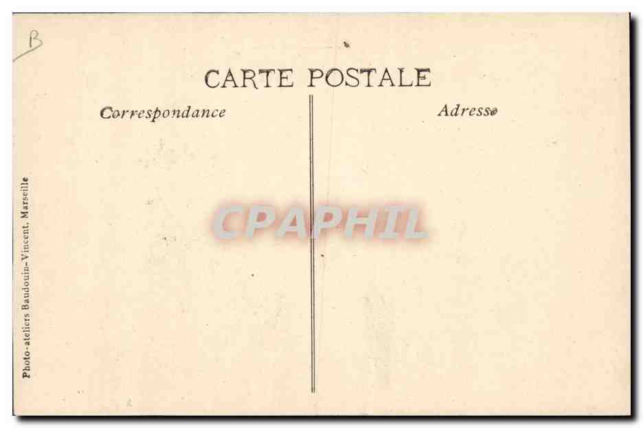 CPA Fantaisie Illustrateur Exposition Internationale d'Electricite Marseille 1908 Trombinetoscope  — Verso