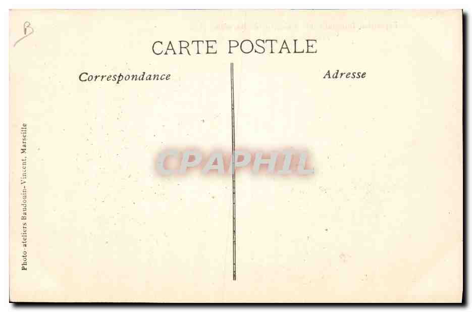 CPA Fantaisie Illustrateur Exposition Internationale d'Electricite Marseille 1908 Trombinetoscope  — Rückseite