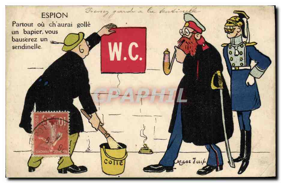 Spy — Everywhere I'll stick a paper, you'll find a sentry — Massout