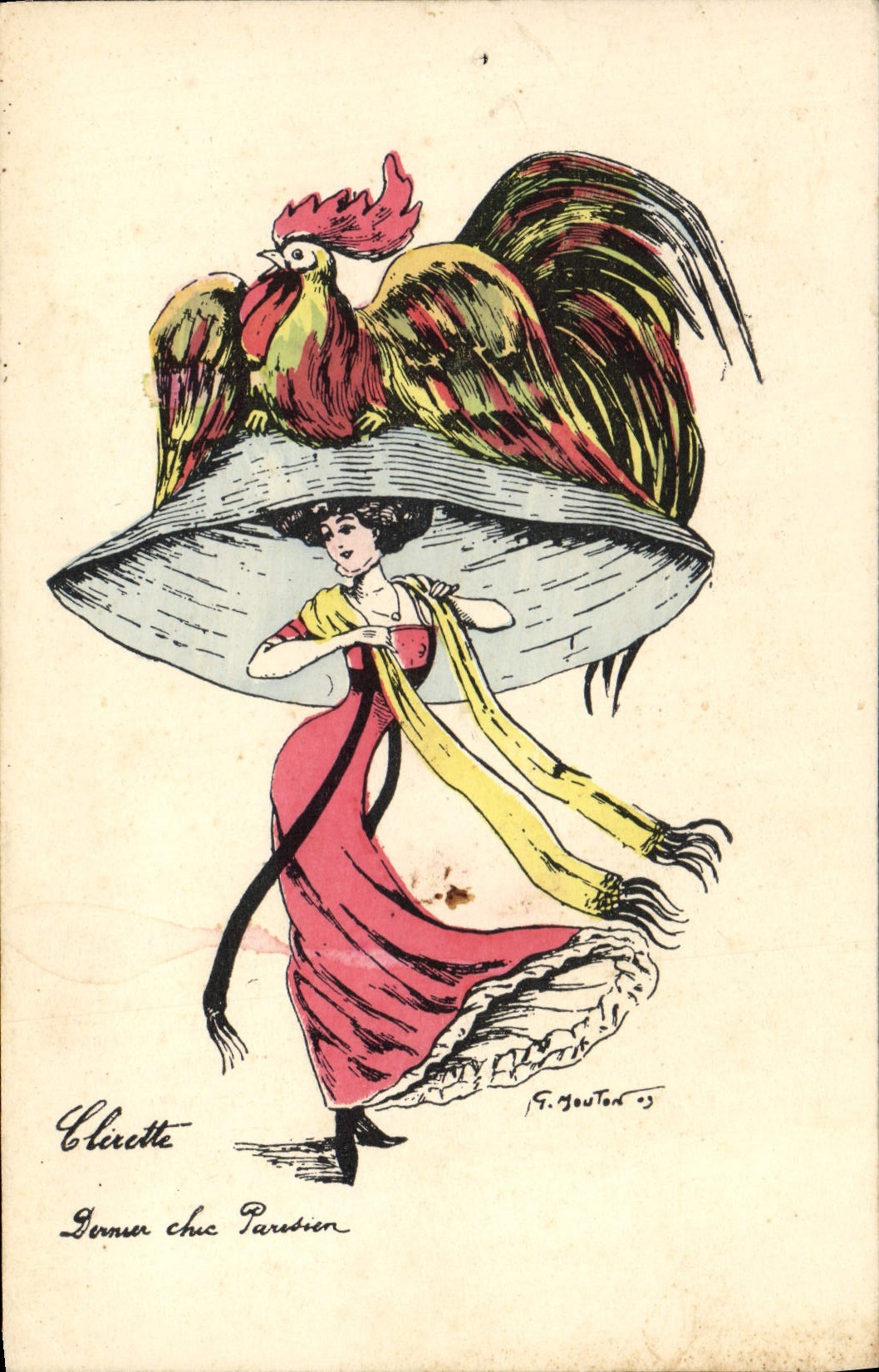 Clérette — Danseuse avec coq — F. YouTon, n°5