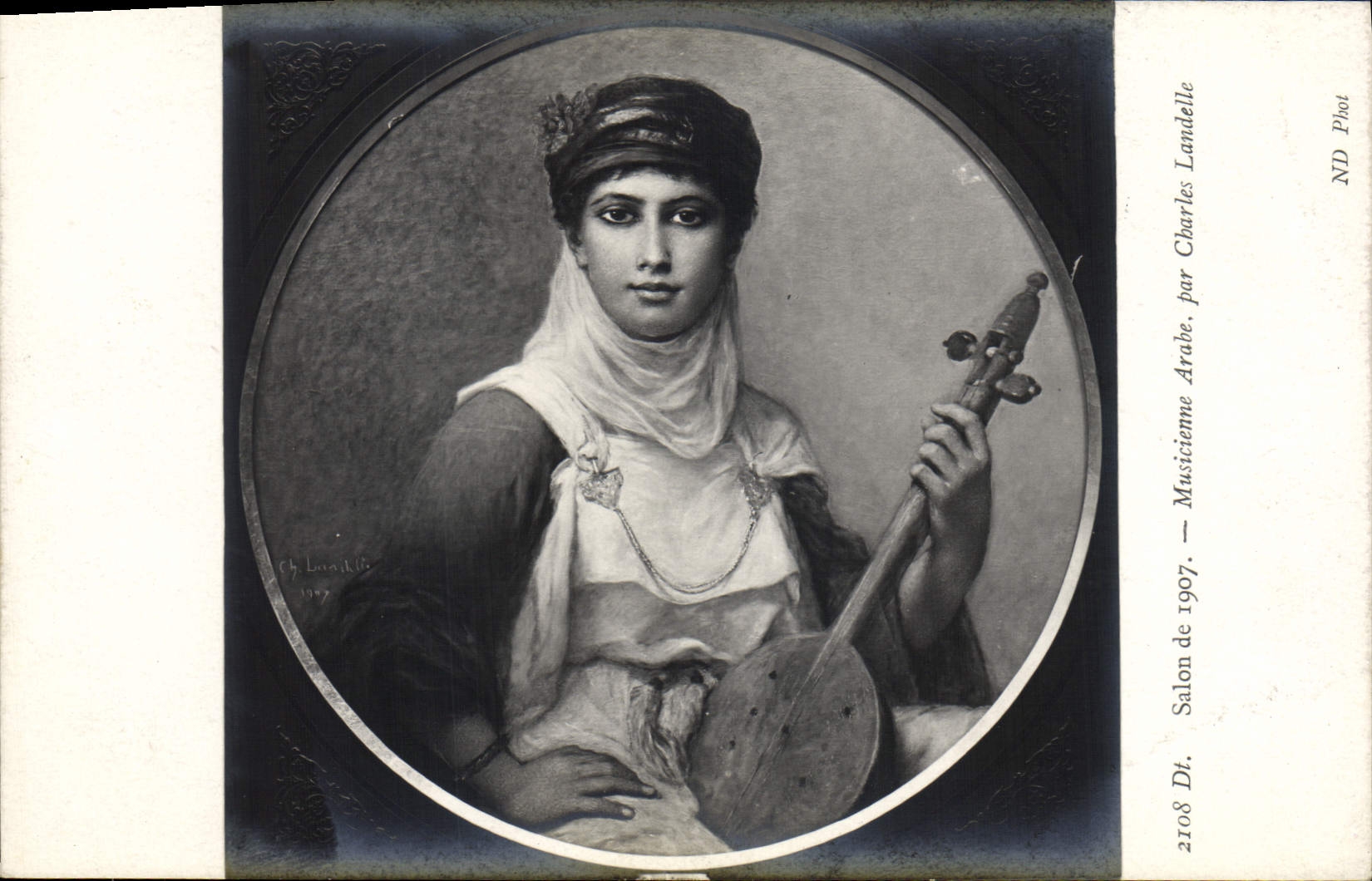 CPA Salon de 1907 Musicienne arabe Charles Landelle 
