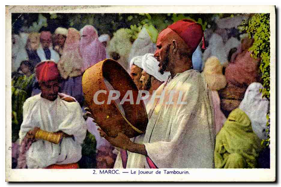 CPA Maroc Le joueur de Tambourin 