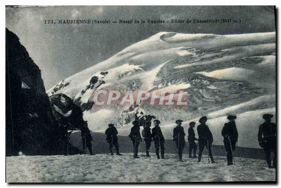 CPA Militaria Chasseurs Alpins Maurienne Massif de la Vanoise Dome de Chasseforet 