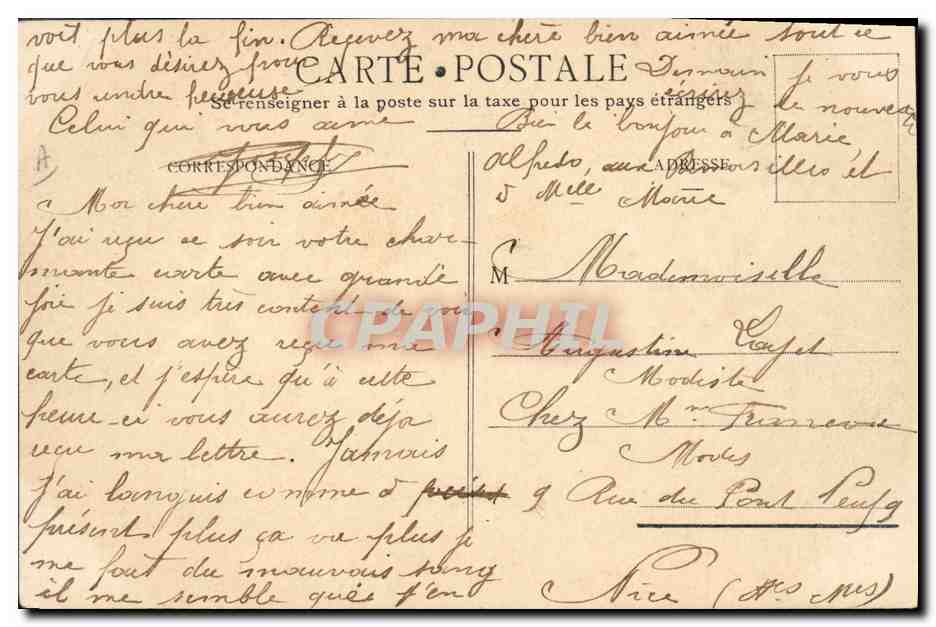 CPA Militaria Chasseurs Alpins Alpes — Verso