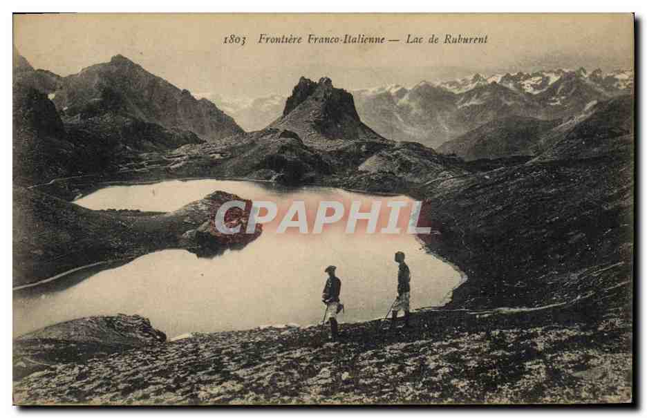 CPA Militaria Chasseurs Alpins Frontiere Franco Italienne Lac de Ruburent 