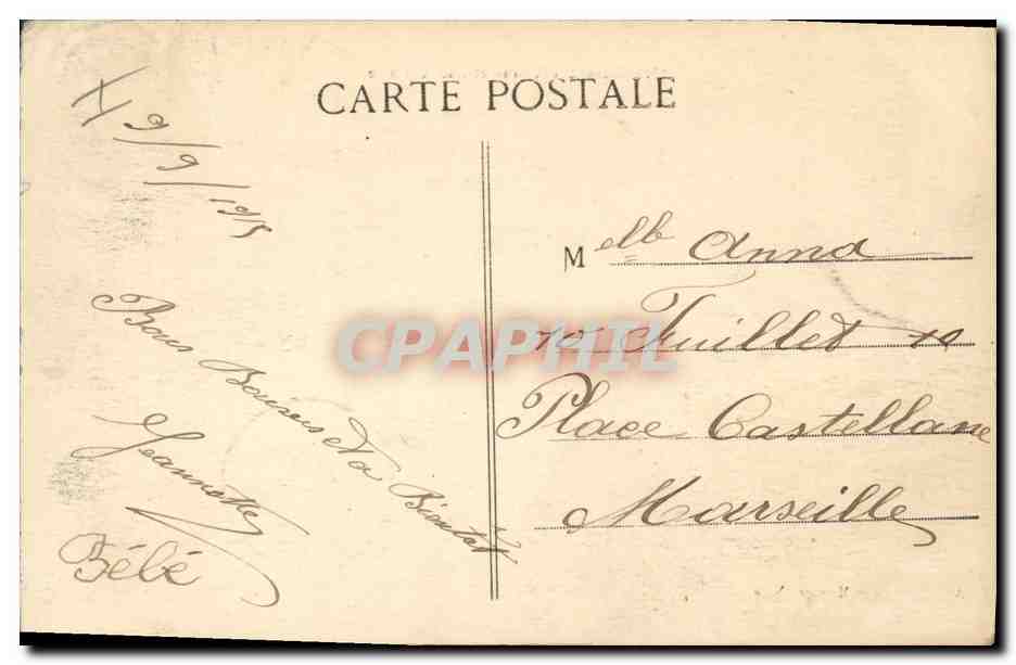 CPA Militaria Chasseurs Alpins et lac alpestre  — Rückseite