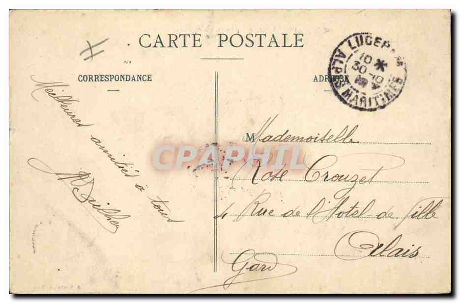 CPA Militaria Chasseurs Alpins et lac alpestre  — Rückseite