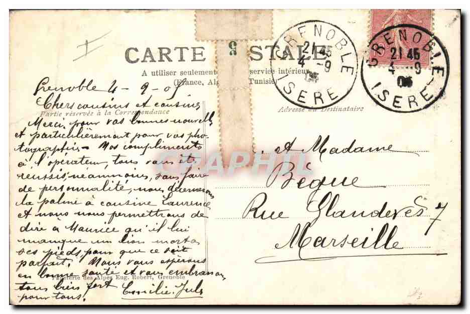CPA Militaria Chasseurs Alpins En Vallonise Artilleurs alpins au Pas de la Cavale  — Rückseite