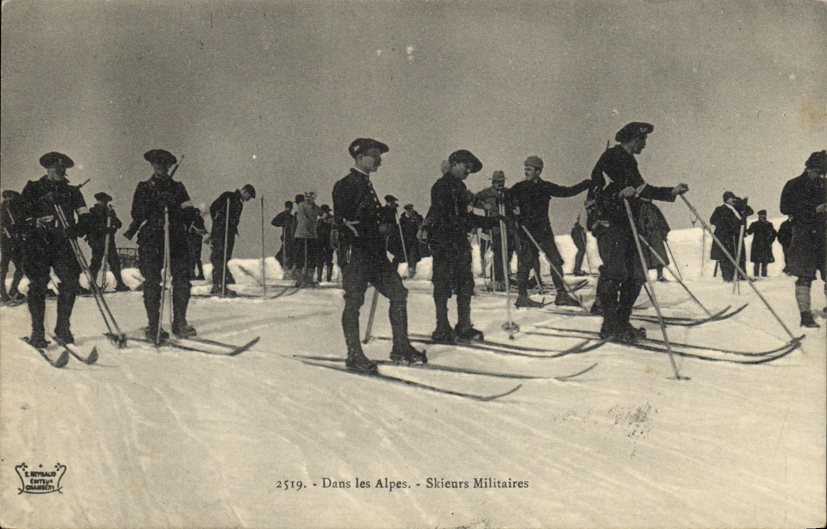 Dans les Alpes. - Skieurs Militaires — E. Rivald, Éditeur Chambéry, n° 2519