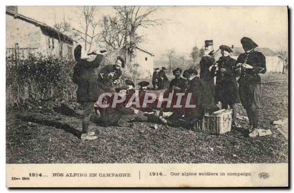 Nos Alpins en Campagne — 1914 — Série 28 — Éditeur BHD
