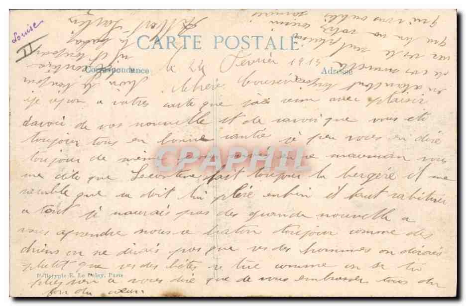Nos Alpins en Campagne — 1914 — Série 28 — Éditeur BHD — Rückseite