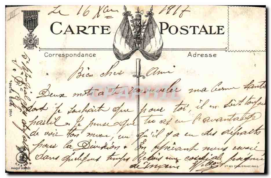 CPA Militaria On va relever  — Rückseite