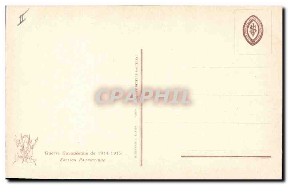 CPA Militaria En Alsace  — Rückseite