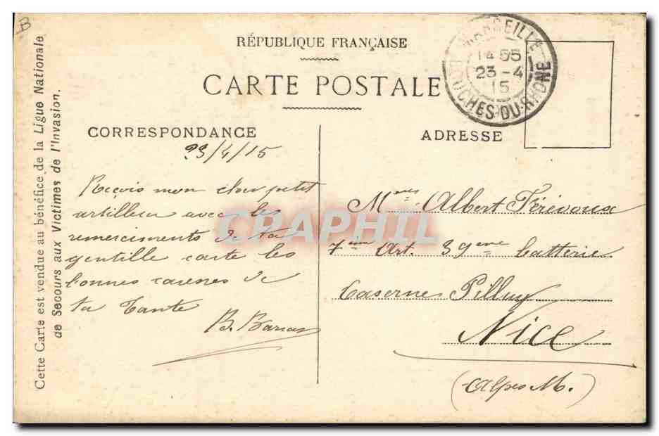 CPA Militaria  — Rückseite