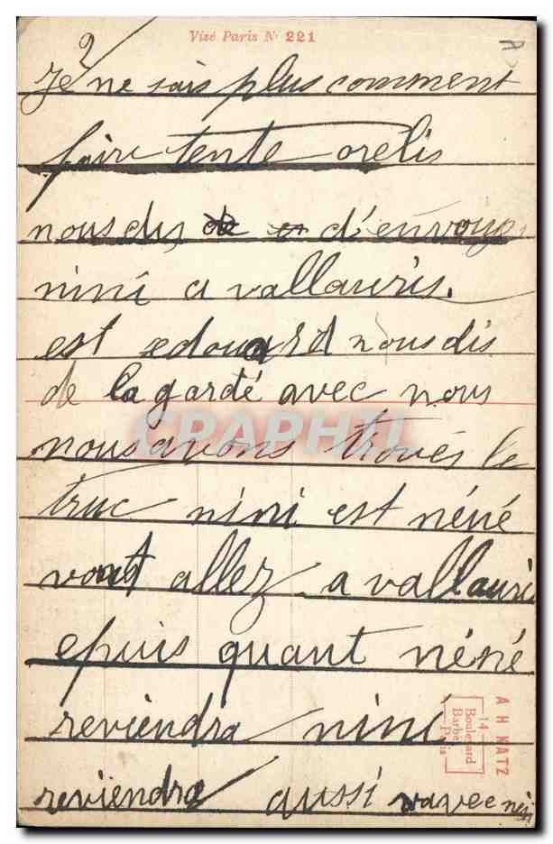 CPA Militaria  — Verso