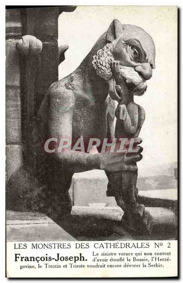 CPA Militaria Les monstres des cathedrales Francois Joseph Gargouille 