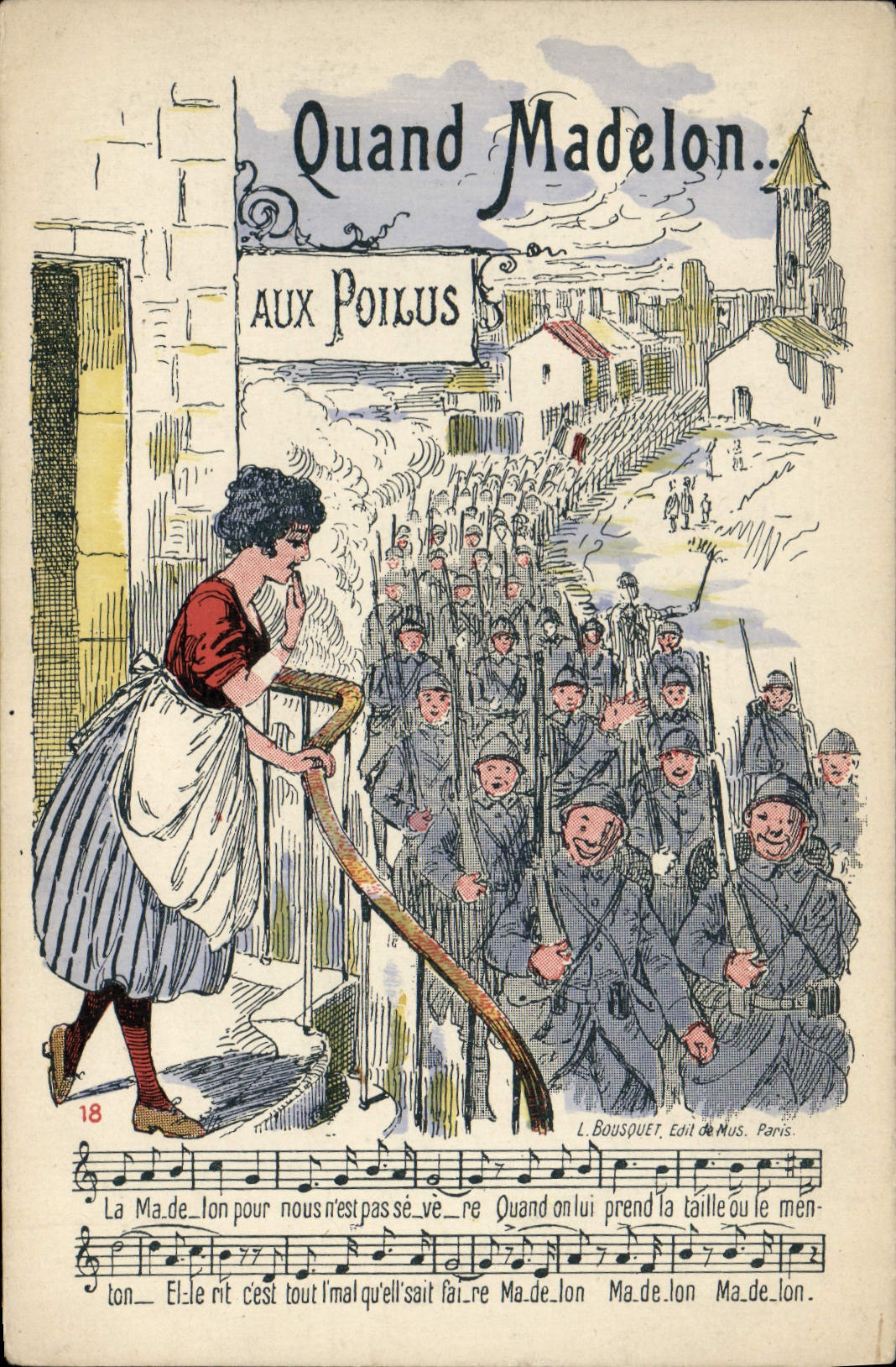 CPA Militaria Quand Madelon Aux Poilus 